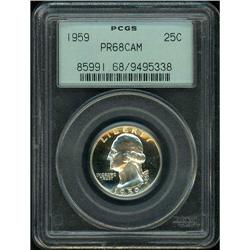 Lot 0798 1959 Washington 25C PCGS PF68 CAM