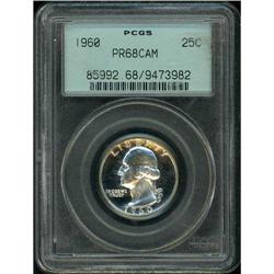Lot 0799 1960 Washington 25C PCGS PF68 CAM
