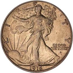 Lot 0821 1916-S Liberty Walking 50C PCGS MS65