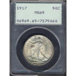 Lot 0822 1917 Liberty Walking 50C PCGS MS65