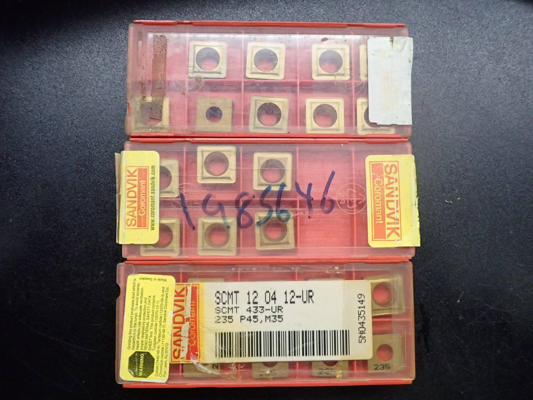 New Sandvik Carbide Inserts, P/N: SCMT 12 04 12-UR