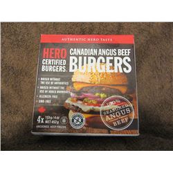 HERO BEEF BURGERS (4 X 4 OZ) - PER BOX