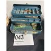 Image 2 : Vintage Metal Tackle Box w/ Tackle - Blue
