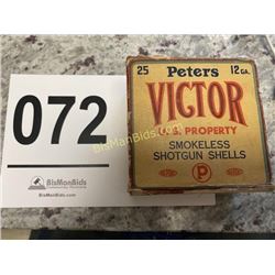 Vintage Shotgun Shells & Box Peters Victor US