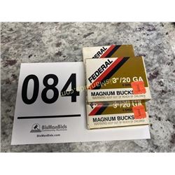 3 Boxes of Federal 3'' 20 Gauge Magnum Buckshot