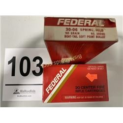 40 Rounds of Federal 30-06 Springfield 1`65 G