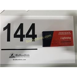 50 Rounds of Federal Lightning .22 LR High