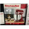 Image 3 : KITCHEN AID 5 QT STAND MIXER IN BOX  WITH KITCHEN AID METAL FOOD GRINDER