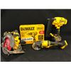Image 1 : 4 DEWALT TOOLS,  CIRCULAR SAW WITH 20V, FLEXVOLT DCG414 ANGLE GRINDER
