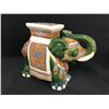 Image 2 : CERAMIC PAINTED ELEPHANT STATUE 17" TALL