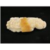 Image 2 : HAND CARVED STONE BUDDHIST STATUE 11" LONG WITH PADDED WOOD BOX