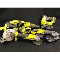 7 RYOBI CORDLESS TOOLS INC. P320 BRAD NAILER, P515 RECIPROCATING SAW, P516 RECIPROCATING SAW,