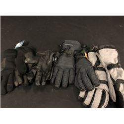 4 PAIRS OF GLOVES INC. RIPZONE, WINDRIVER, AND DEERSKIN