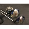 Image 1 : 3 DRIVERS: CALLAWAY X2 HOT 10.5/65 R FLEX, CALLAWAY X2 HOT 3 WOOD/65 R FLEX, AND TAYLORMADE460 S