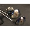 Image 1 : 3 DRIVERS: CALLAWAY X2 HOT 10.5/65 R FLEX, CALLAWAY X2 HOT 3 WOOD/65 R FLEX, AND TAYLORMADE460 S