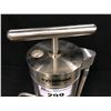 Image 2 : CYCLEHOOP LARGE STAINLESS STEEL MANUAL AIR PUMP, CYLINDER 28.5" TALL X 6 3/4" DIAMETER