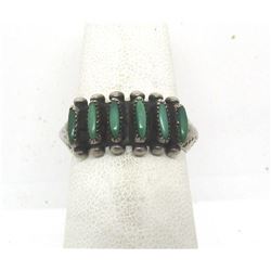 PALOMA TURQUOISE RING STERLING SILVER PETIT POINT