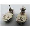 Image 2 : ECK MARK TURQUOISE EARRINGS STERLING SILVER ZUNI