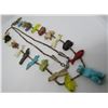 Image 1 : 32 ZUNI FETISH NECKLACE CARVED STONE ANiMAL HEISHI