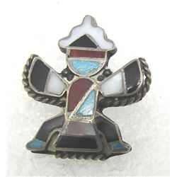KNIFE WING DANCER PIN STERLING SILVER ZUNI