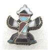 Image 1 : KNIFE WING DANCER PIN STERLING SILVER ZUNI