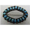 Image 3 : ZUNI KINGMAN TURQUOISE PIN STERLING SILVER