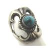 Image 1 : SANDCAST FOX TURQUOISE RING STERLING SILVER NAVAJO