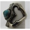 Image 3 : SANDCAST FOX TURQUOISE RING STERLING SILVER NAVAJO