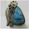 Image 3 : EP MARK TURQUOISE RING STERLING SILVER NAVAJO