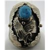 Image 1 : D MARK TURQUOISE RING STERLING SILVER NAVAJO
