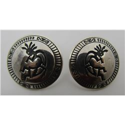 KOKOPELLI EARRINGS STERLING SILVER HOPI NAVAJO