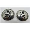 Image 3 : KOKOPELLI EARRINGS STERLING SILVER HOPI NAVAJO