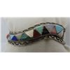 Image 4 : SEOUTEWA ZUNI CUFF BRACELET STERLING SILVER INLAY