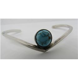 C SPIDERWEB TURQUOISE CUFF BRACELET STERLING SILVE