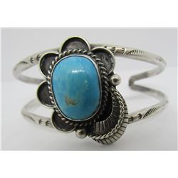 EM GEM TURQUOISE CUFF BRACELET STERLING SILVER