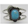 Image 2 : EM GEM TURQUOISE CUFF BRACELET STERLING SILVER