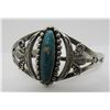 Image 4 : FRED HARVEY ERA TURQUOISE CUFF BRACELET STERLING