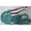 Image 2 : TURQUOISE NECKLACE STERLING SILVER NAVAJO PEARL