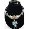 Image 4 : CHEE TURQUOISE CORAL NECKLACE STERLING SILVER