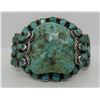 Image 1 : PETIT POINT TURQUOISE CUFF BRACELET STERLING SILVE