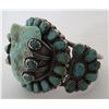 Image 4 : PETIT POINT TURQUOISE CUFF BRACELET STERLING SILVE