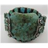 Image 6 : PETIT POINT TURQUOISE CUFF BRACELET STERLING SILVE