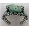 Image 7 : PETIT POINT TURQUOISE CUFF BRACELET STERLING SILVE