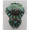 Image 8 : PETIT POINT TURQUOISE CUFF BRACELET STERLING SILVE