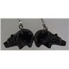 Image 1 : ZUNI FETISH TURQUOISE EARRING STERLING SILVER BEAR
