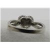 Image 4 : 66 DIAMOND RING STERLING SILVER HEART CLUSTER