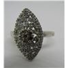 Image 1 : 1CT 65 DIAMOND CLUSTER RING STERLING SILVER SIZE10