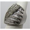 Image 2 : HUGE 2 CARAT DIAMOND CLUSTER RING STERLING SILVER