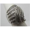 Image 3 : HUGE 2 CARAT DIAMOND CLUSTER RING STERLING SILVER