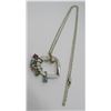 Image 2 : LENOX MULTIGEMSTONE HEART NECKLACE STERLING SILVER